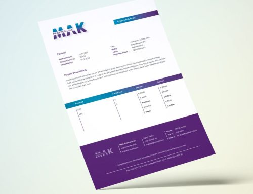MAK Professional – factuur ontwerp
